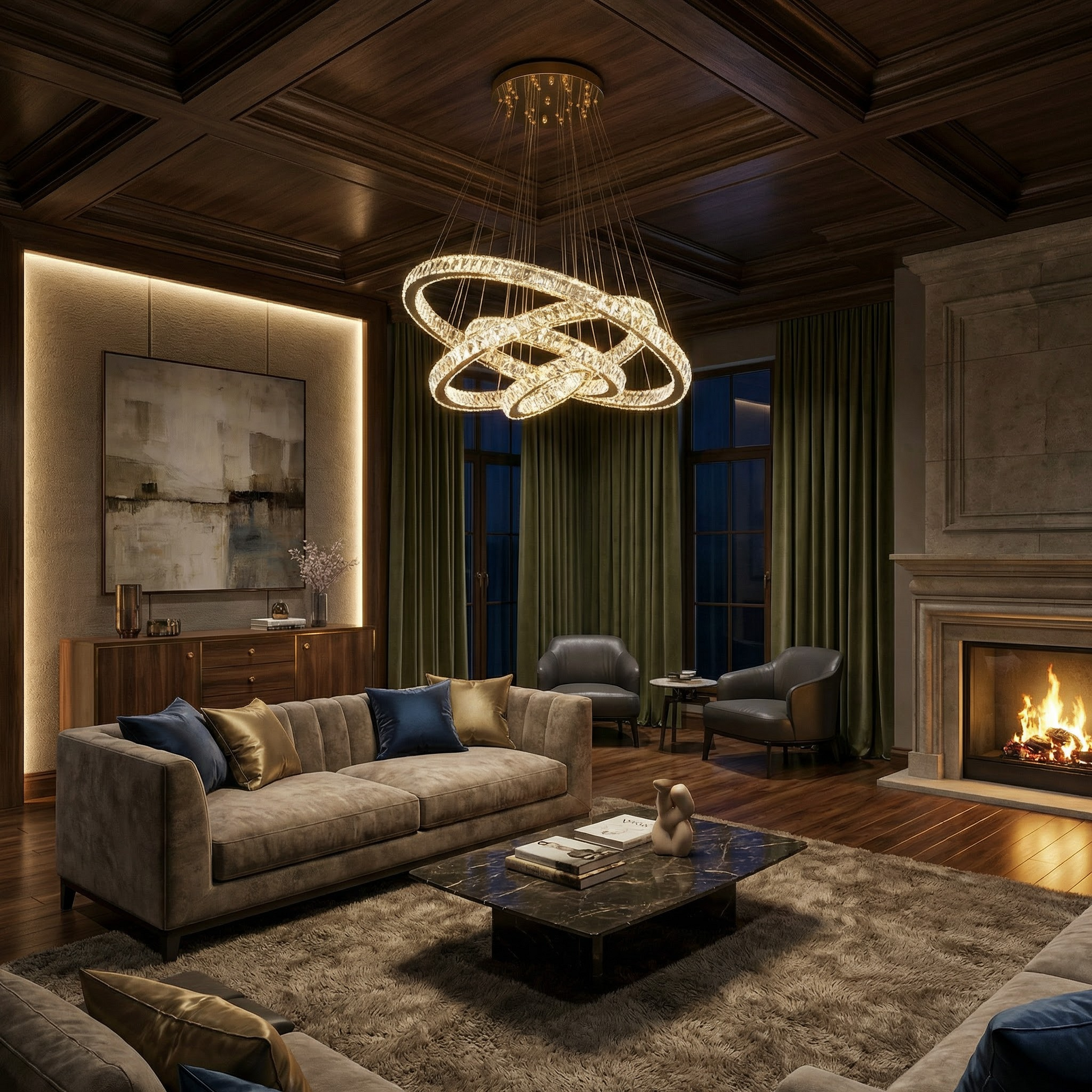 Elegant Kroonluchter Meerdere Punten Moderne Architecturale Inspiratie – Luxis