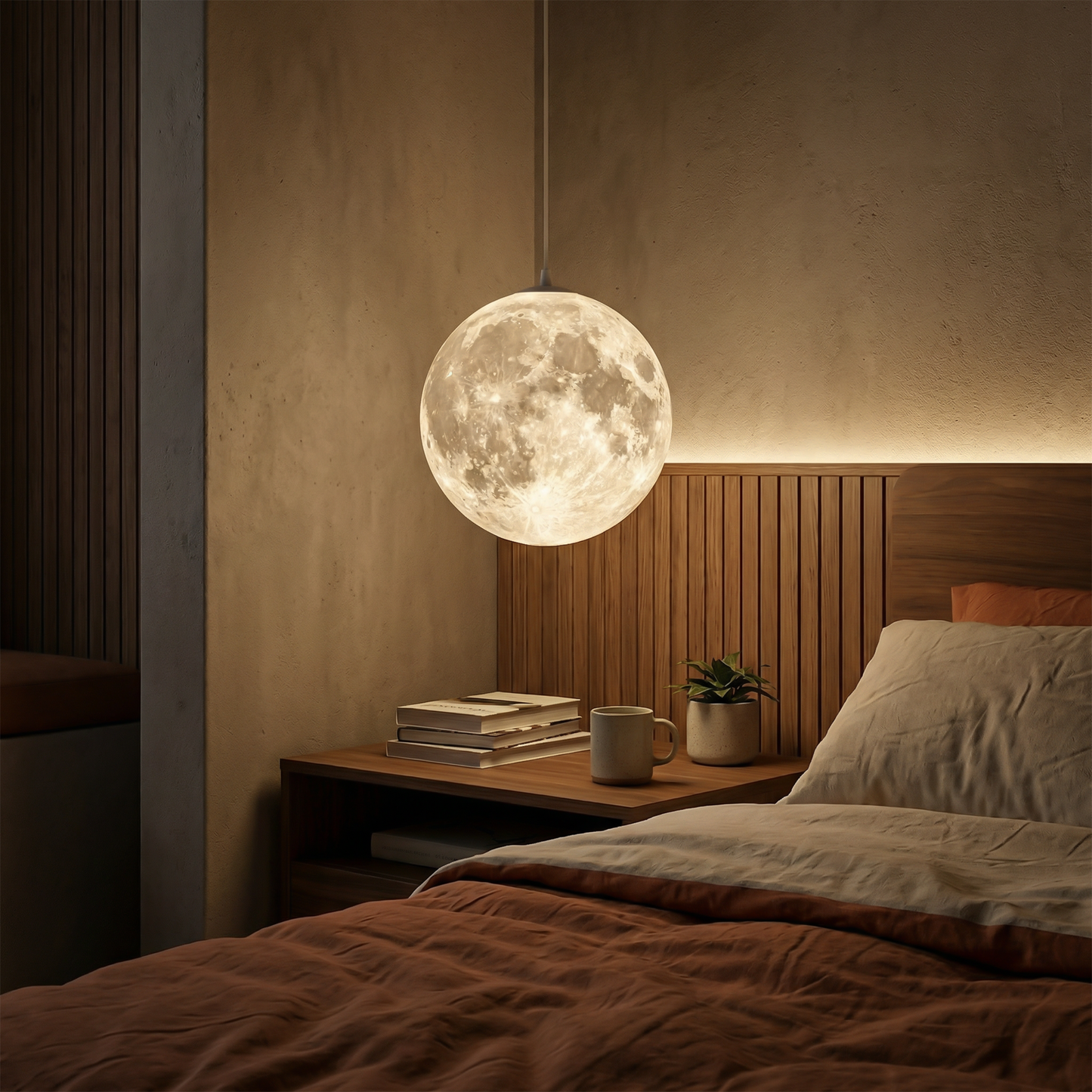 Moderne LED Hanglamp in Wit Metaal – Moonéclat