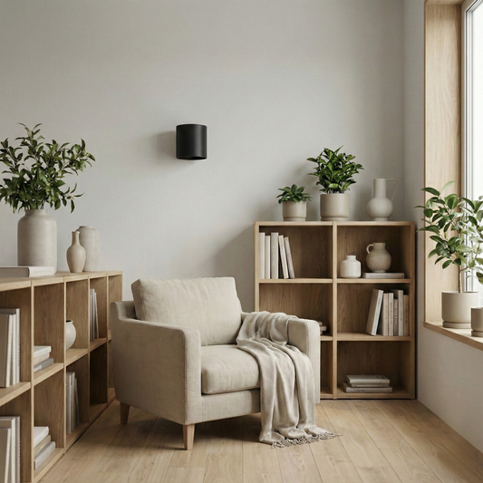 Zwarte minimalistische wandlamp dubbelrichting – Orphéos