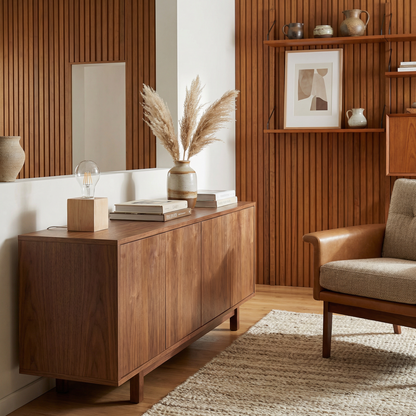 Minimalistische Bureaulamp in Natuurlijk Hout – Modèle Norvian