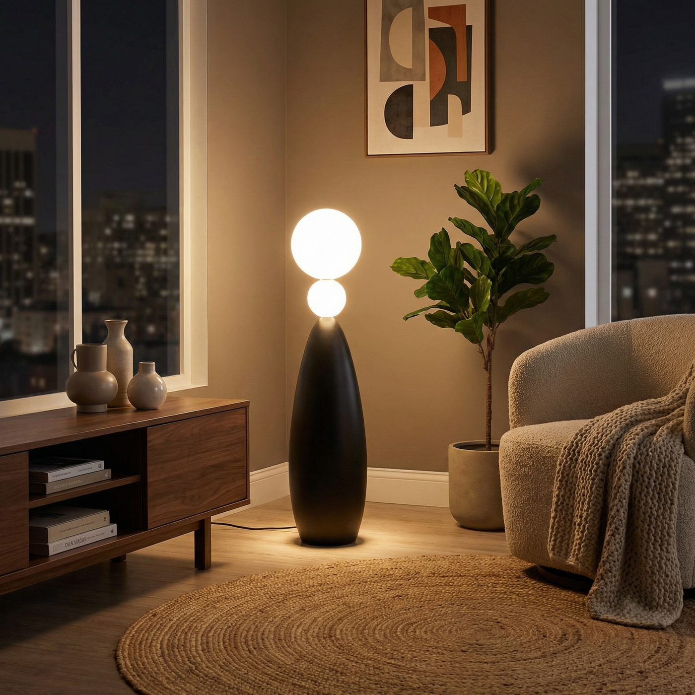 Lampadaire design italien en fer pour salon – Armone