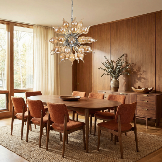 Lustre en verre soufflé marron style Sputnik – Orbistar