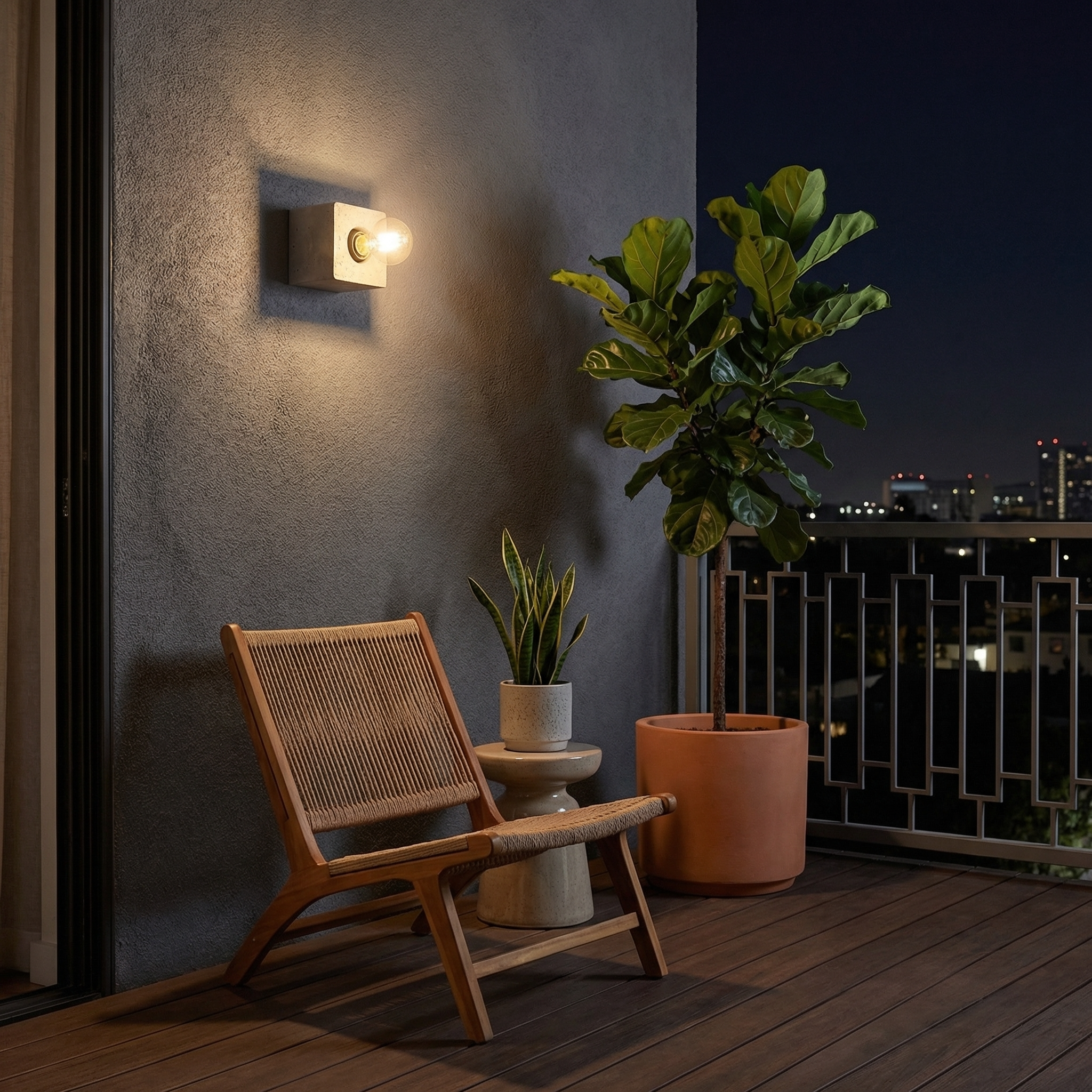 Minimalist gray concrete wall sconce – Arkanor