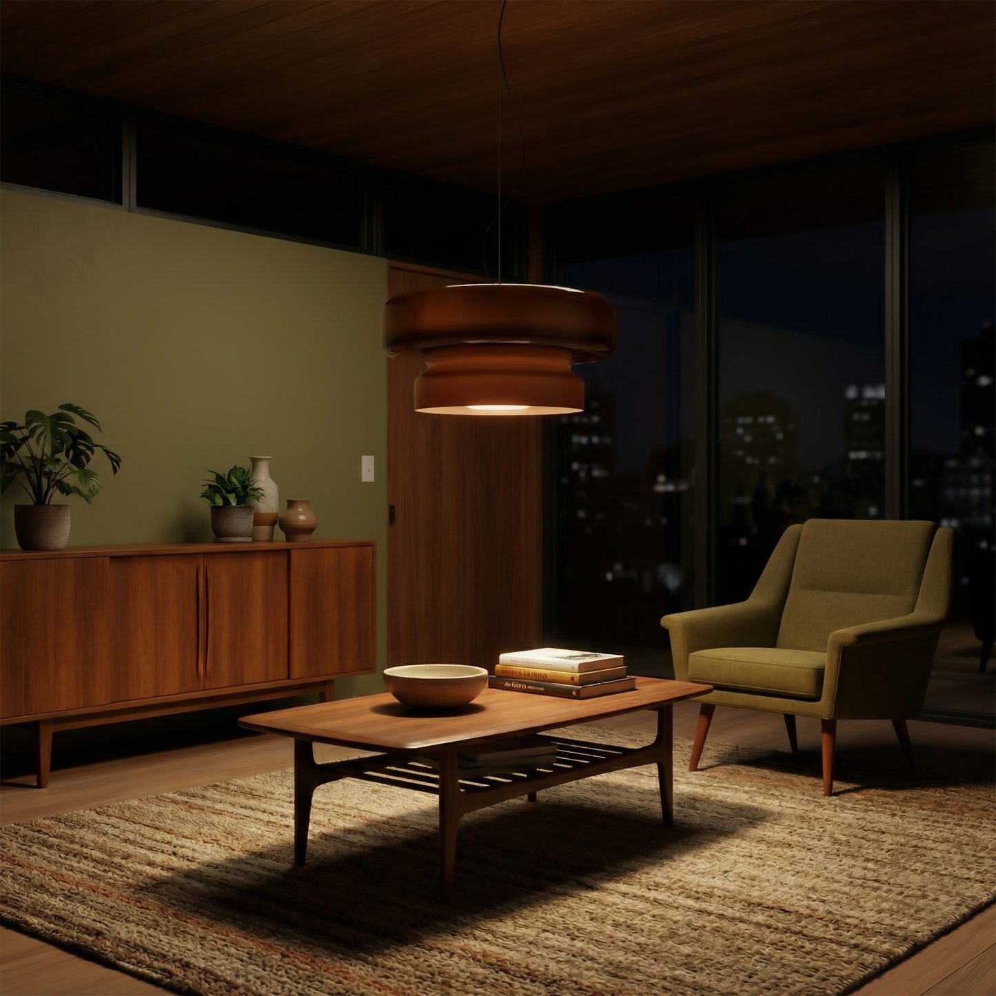 Suspension in gekleurde glazen voor eetkamer – Armoniela