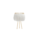 Golden White Table Lamp with a Delicate Look and Unique Shape – Plumea