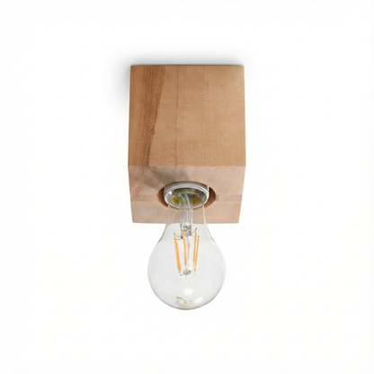 Minimalist natural wood ceiling light for living room – Arvoden
