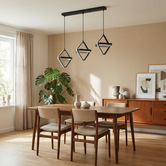 Suspension Moderne Finition Acier Polie Ambiance Chaleureuse – Astro