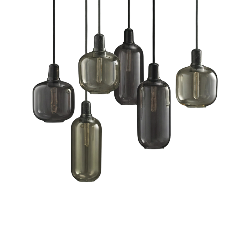 Gekleurde glazen hanglamp in modern stijl – Éclat Verre