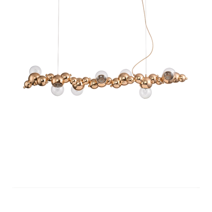Goudkleurig metaal bubbels glas LED hanglamp – Citrona
