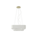 Vierkante plafondlamp van witte stof voor de woonkamer – Model Orphéale