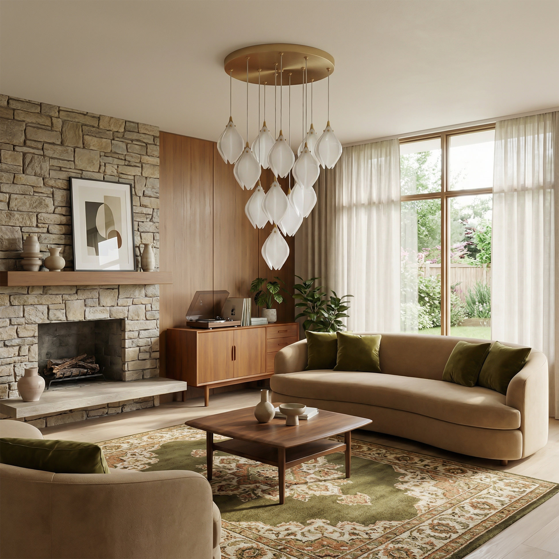 Moderne Glazen Hanglamp voor Woonkamer – Solistar