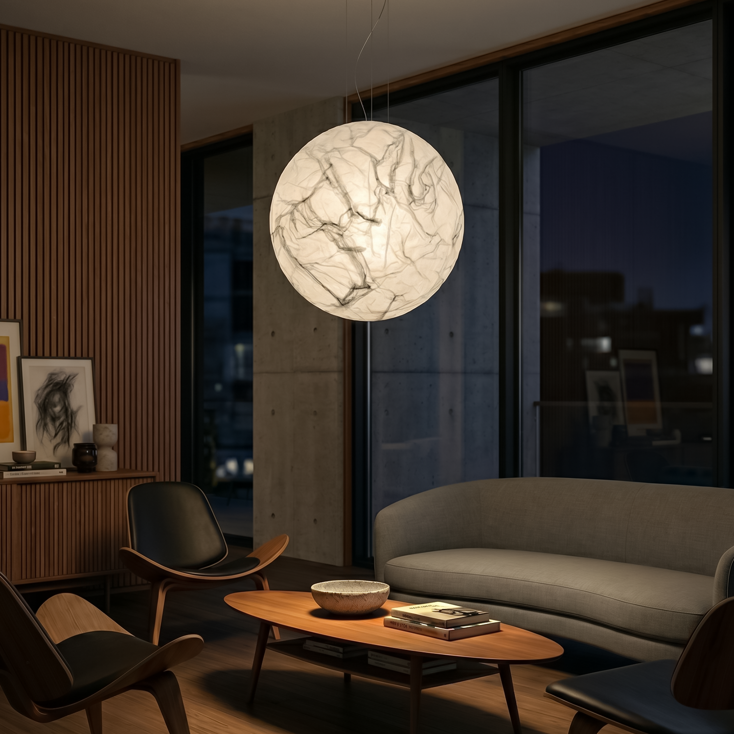 Suspension LED en métal blanc pour chambre d'enfant – Lunaris