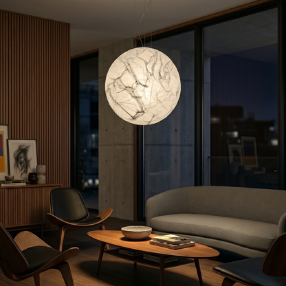 Suspension LED en métal blanc pour chambre d'enfant – Lunaris