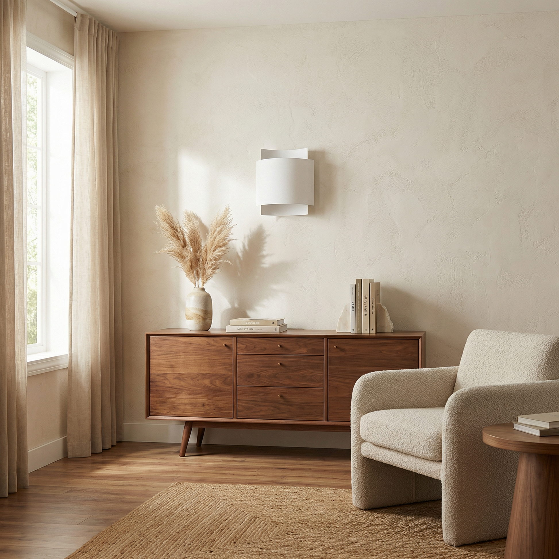 Steel white design wall light – Eryndra