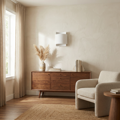 Steel white design wall light – Eryndra