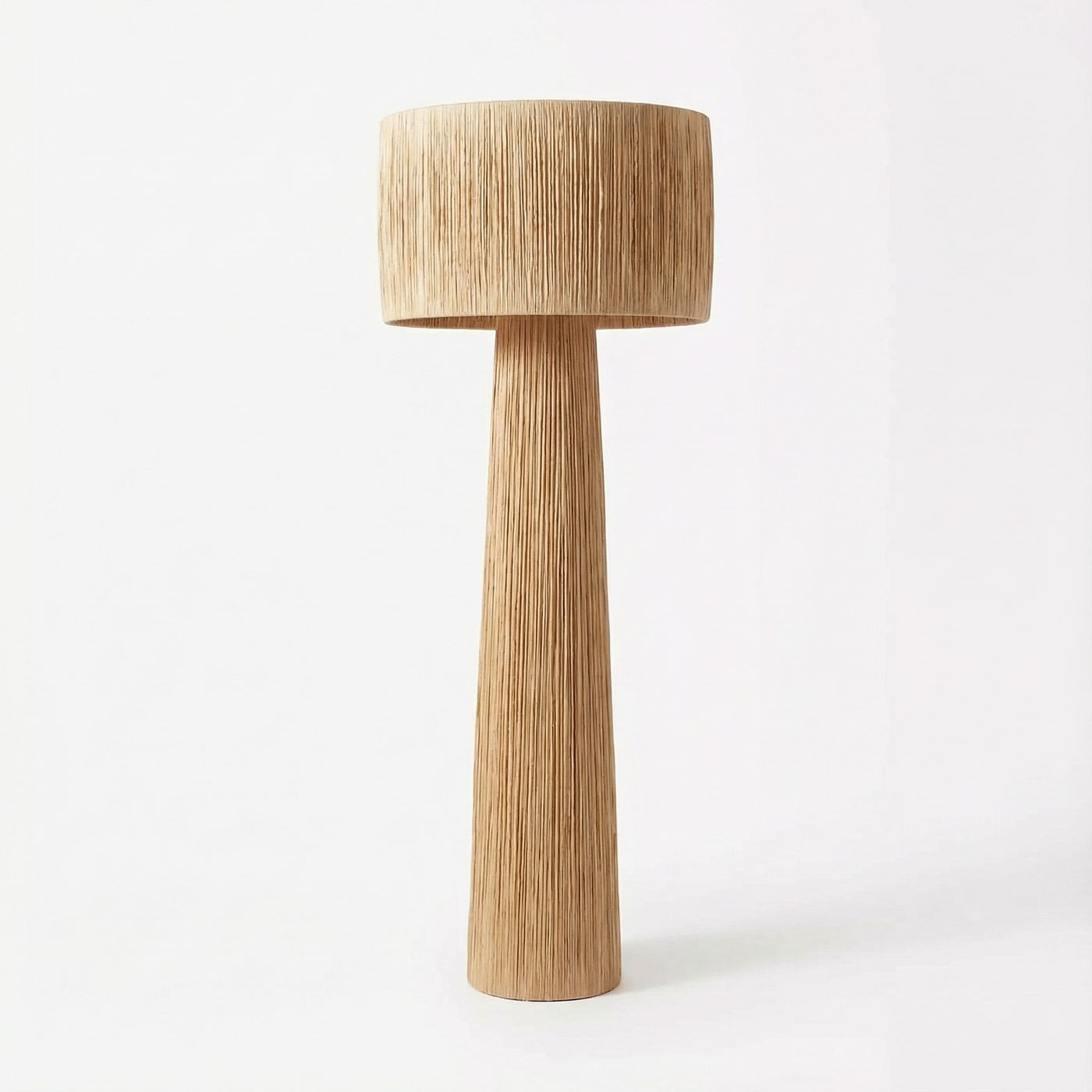 Lampe de sol en osier tressé style japonais – Kansora