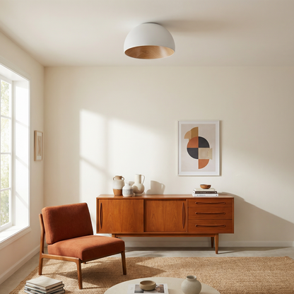 LED Plafondlamp Interieur Hout-Metaal 3-Stand Schakelaar – Neomara