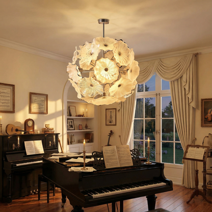 Wit Muranoglas Plafondlicht – Floréade