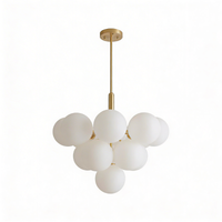 Lustre en Verre Nordique pour Salon – Silvoria