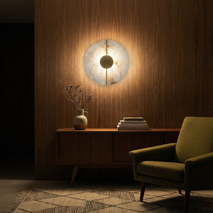 Wandlamp Aura Haute Distinction Gouden Afwerking Authentiek Marmer – Aura