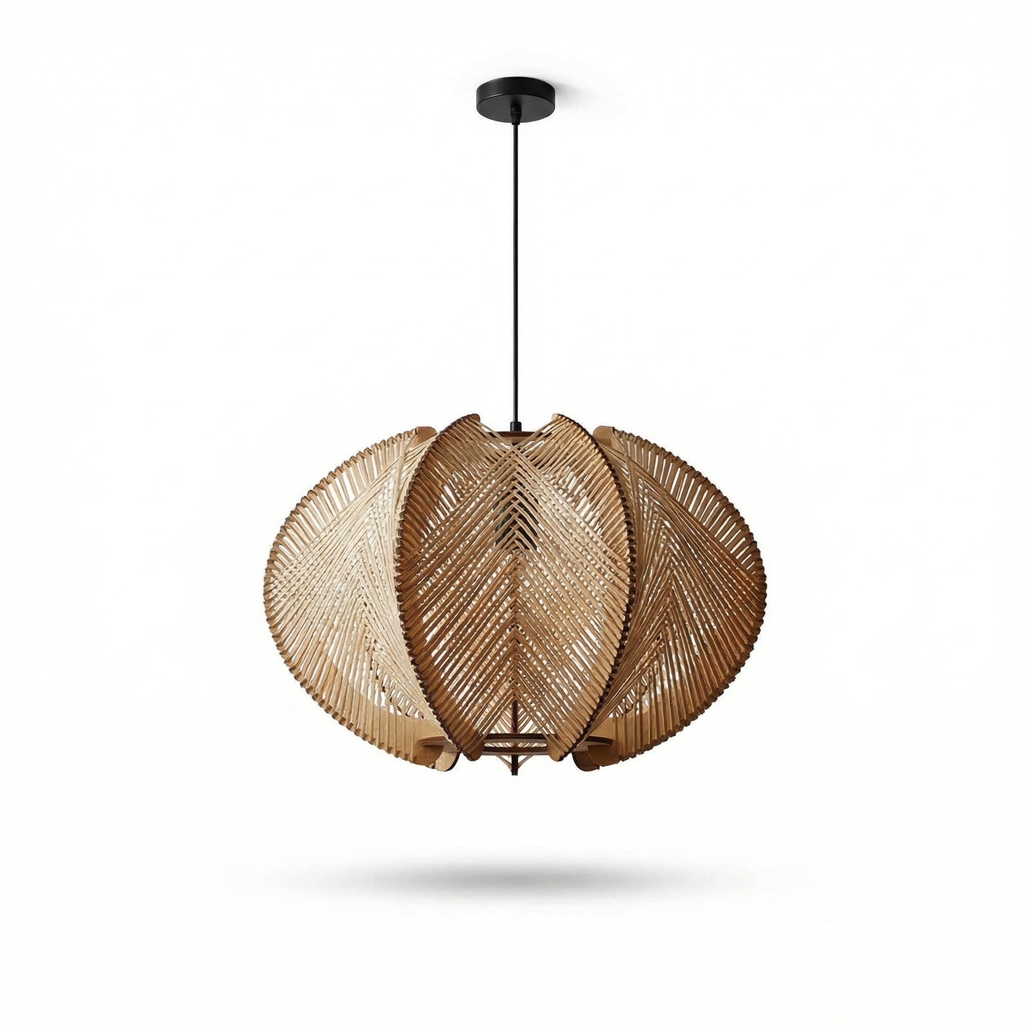 Hanglamp Hout Bamboe Nordische Stijl – Calyne