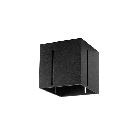 Modern perforated black square ceiling light – Model Orphéa