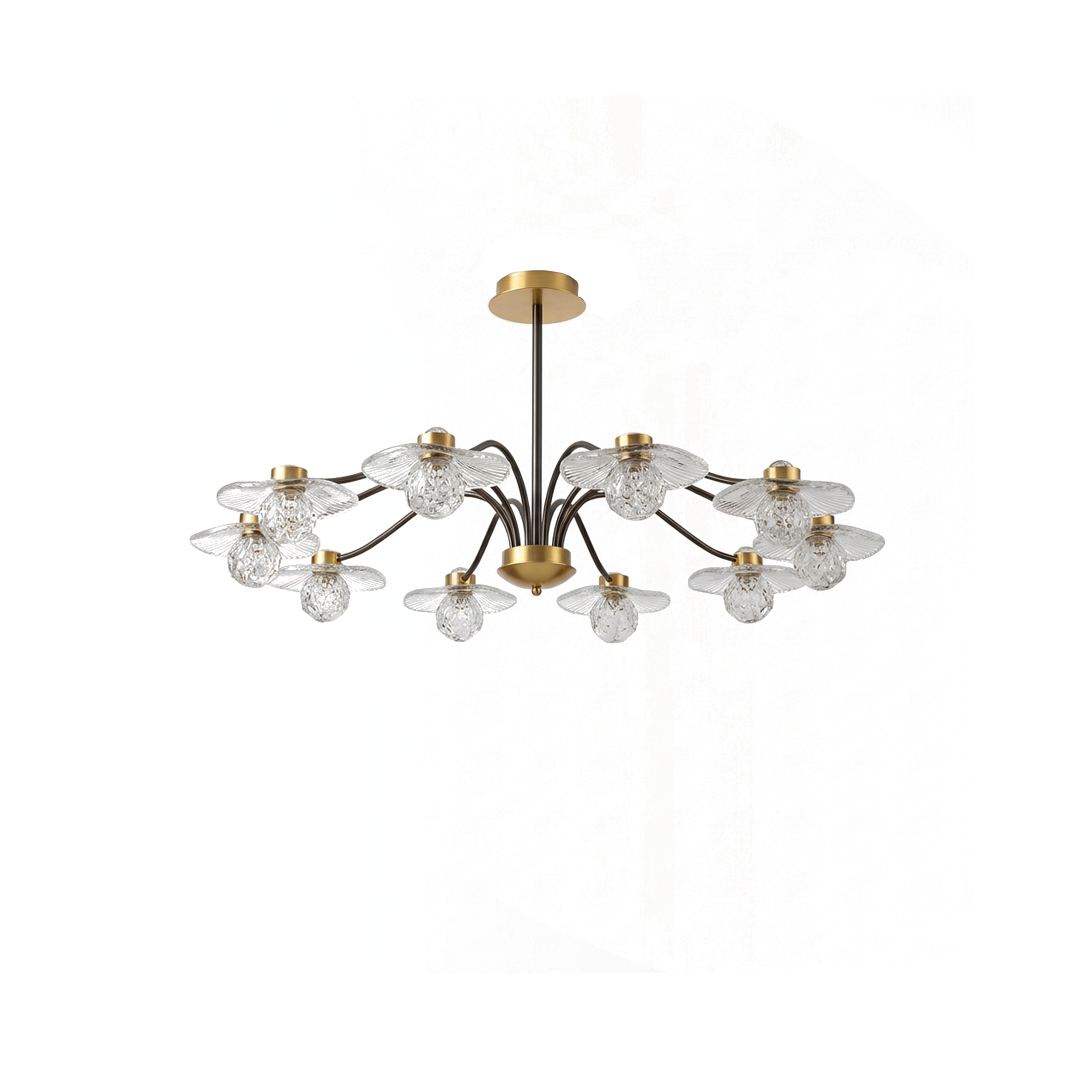 Plafonnier Doré Verre Opalin & Lumière Chaleureuse – Lueur d’Or