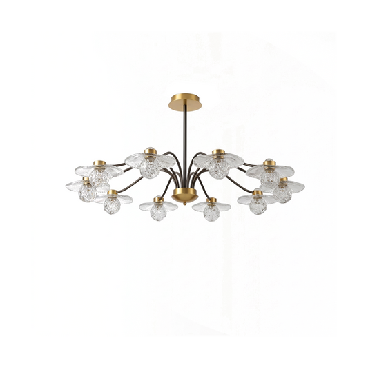 Plafonnier Doré Verre Opalin & Lumière Chaleureuse – Lueur d’Or