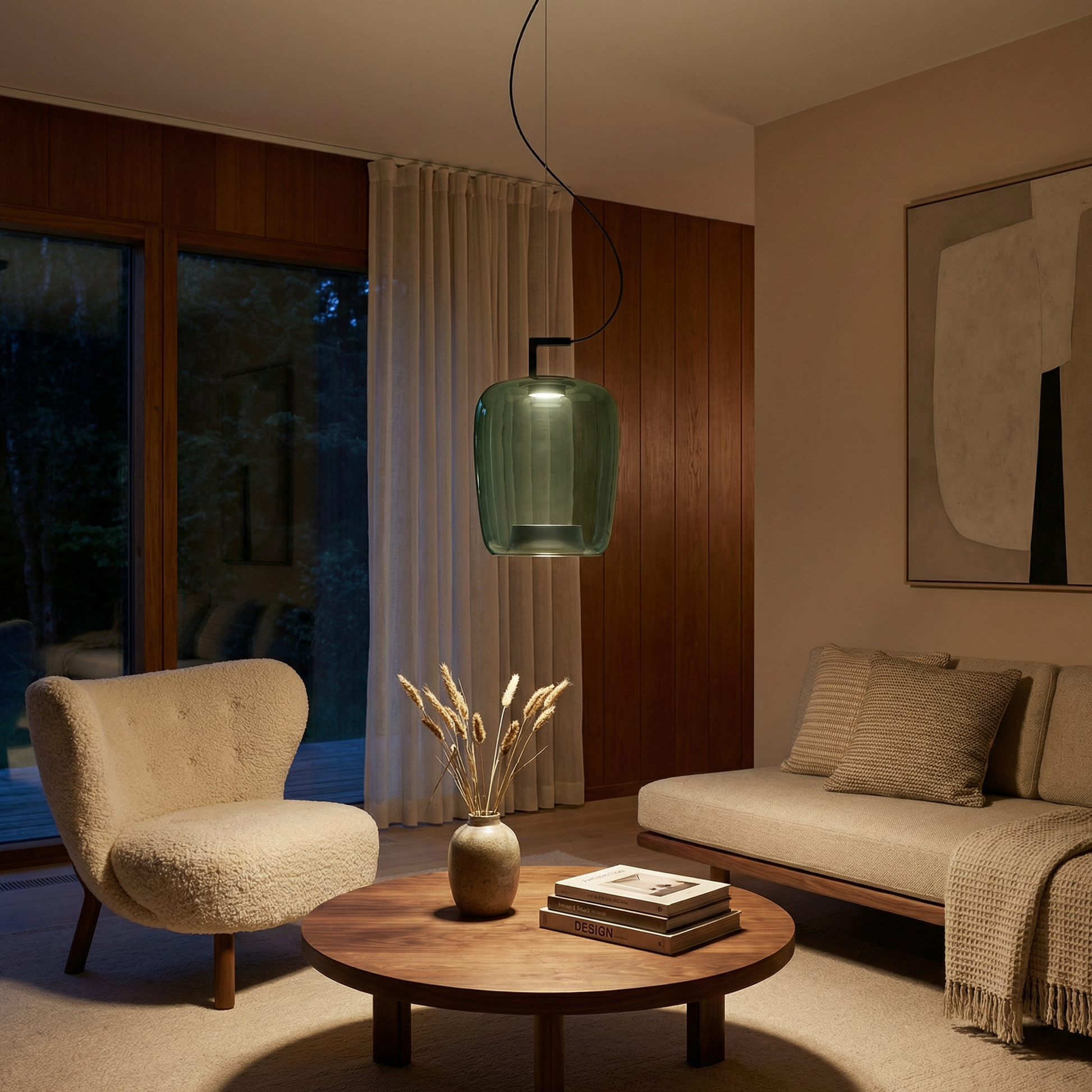 Glazen Hanglamp Stenen Steen Art Deco – Zeldigno