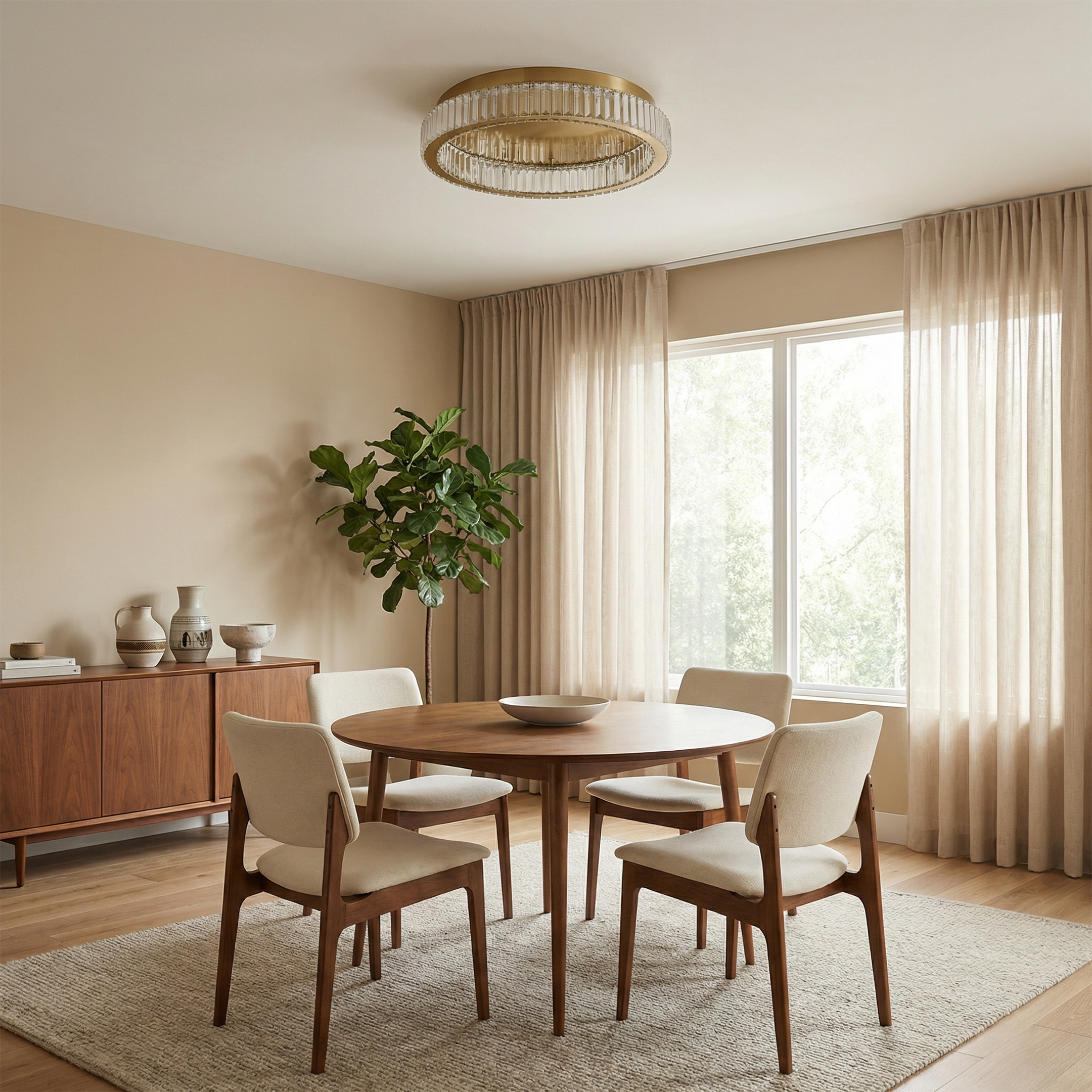 Halo Gold Ceiling Light Ambiance View | Luxarmonie