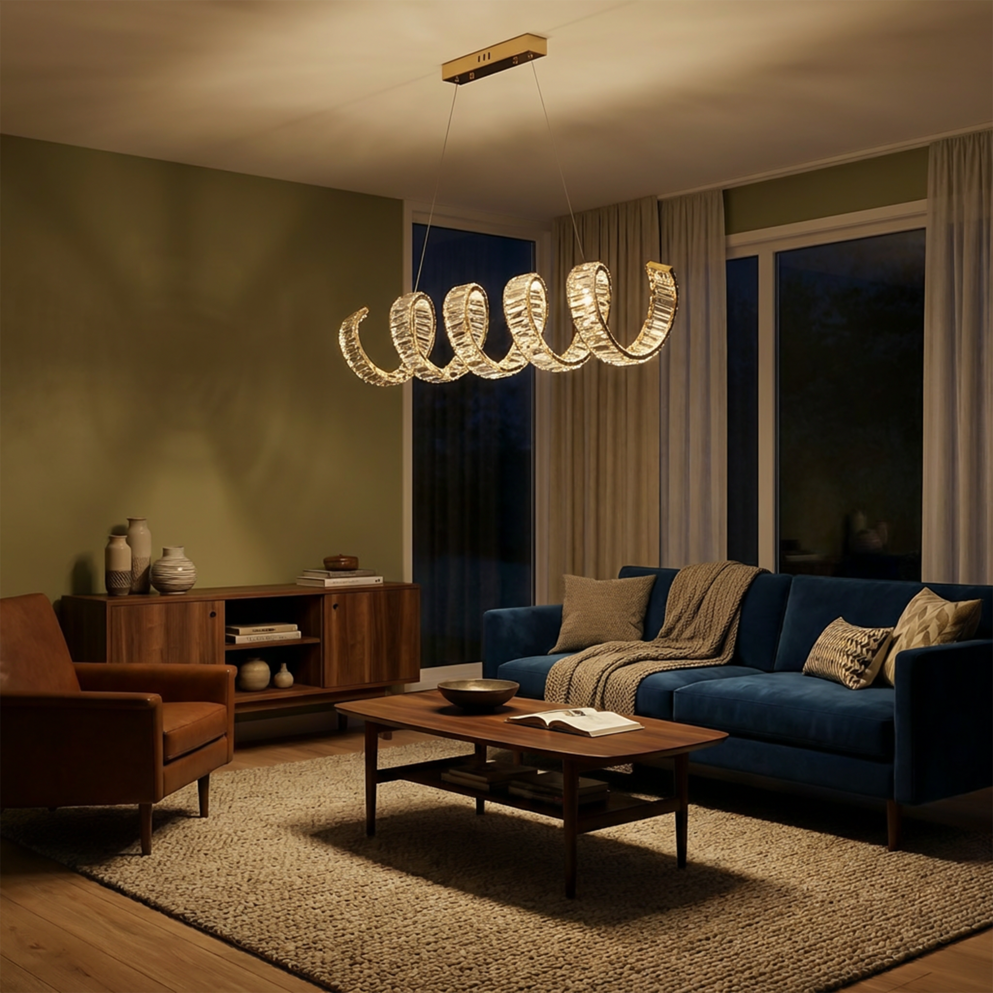 Plafonnier Design Hélicoïdal Éclat Raffiné – Florale