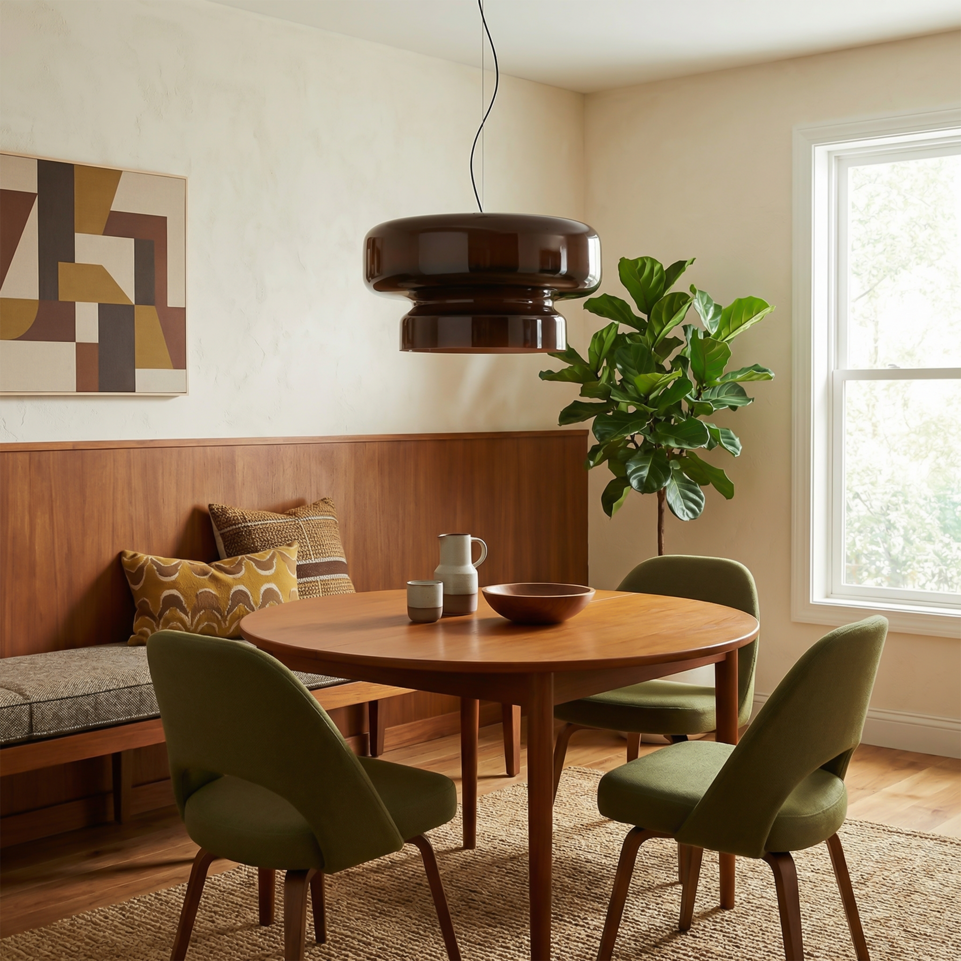 Suspension in gekleurde glazen voor eetkamer – Armoniela