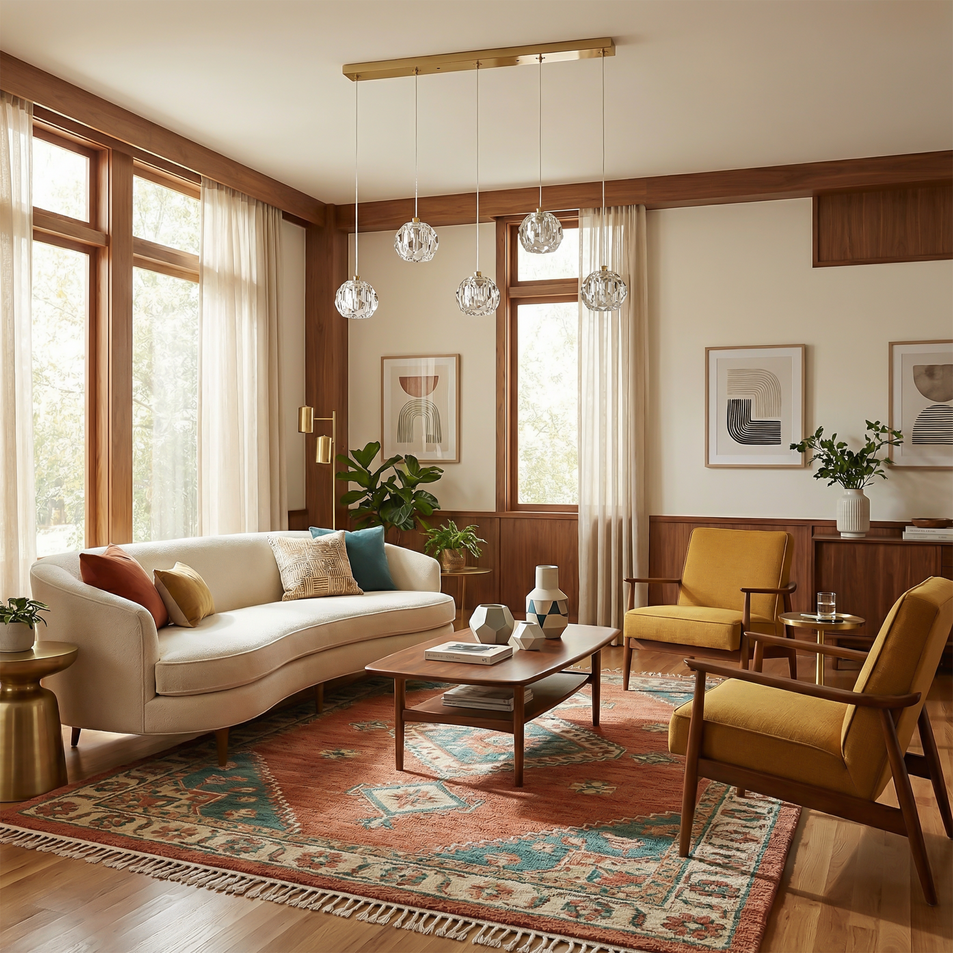 Suspension Crystallo vue ambiance | Luxarmonie