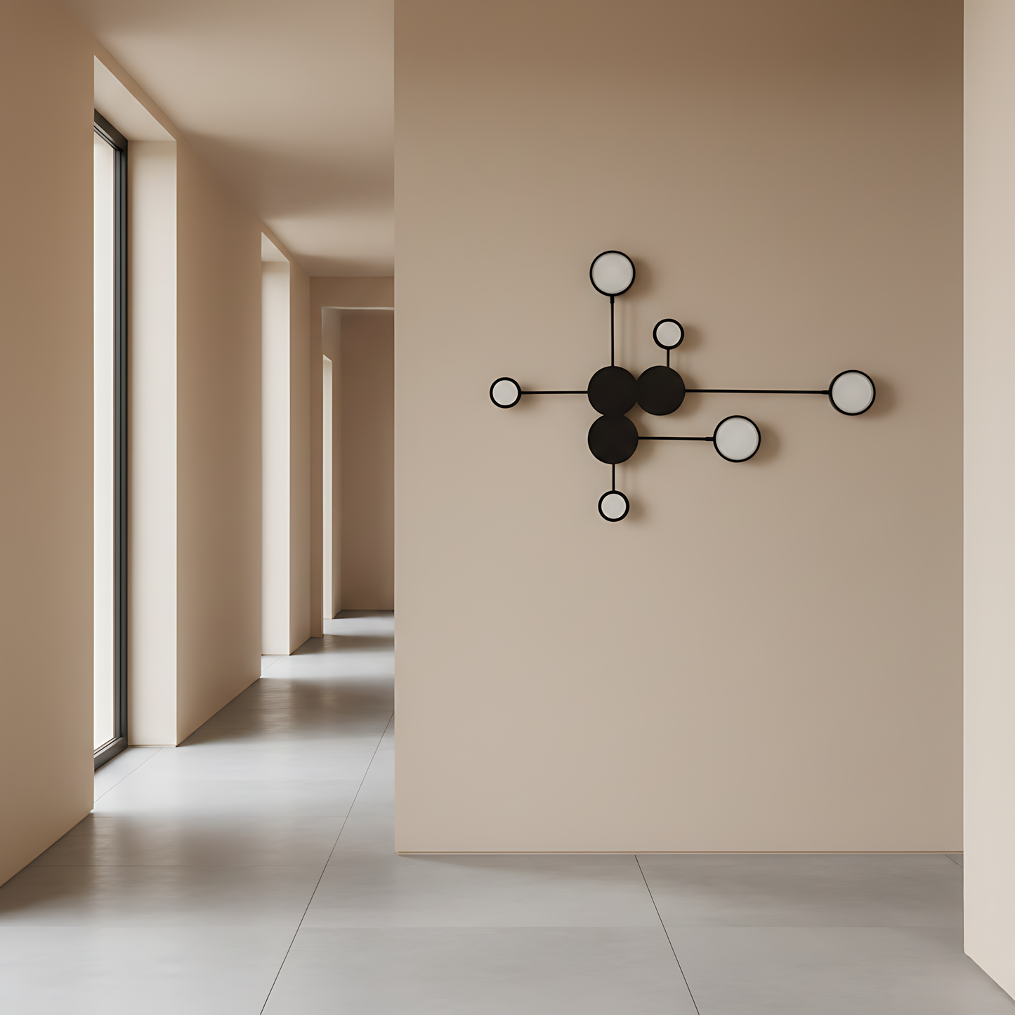 Moderne wandlamp in zwart ijzer voor woonkamer – Noctario