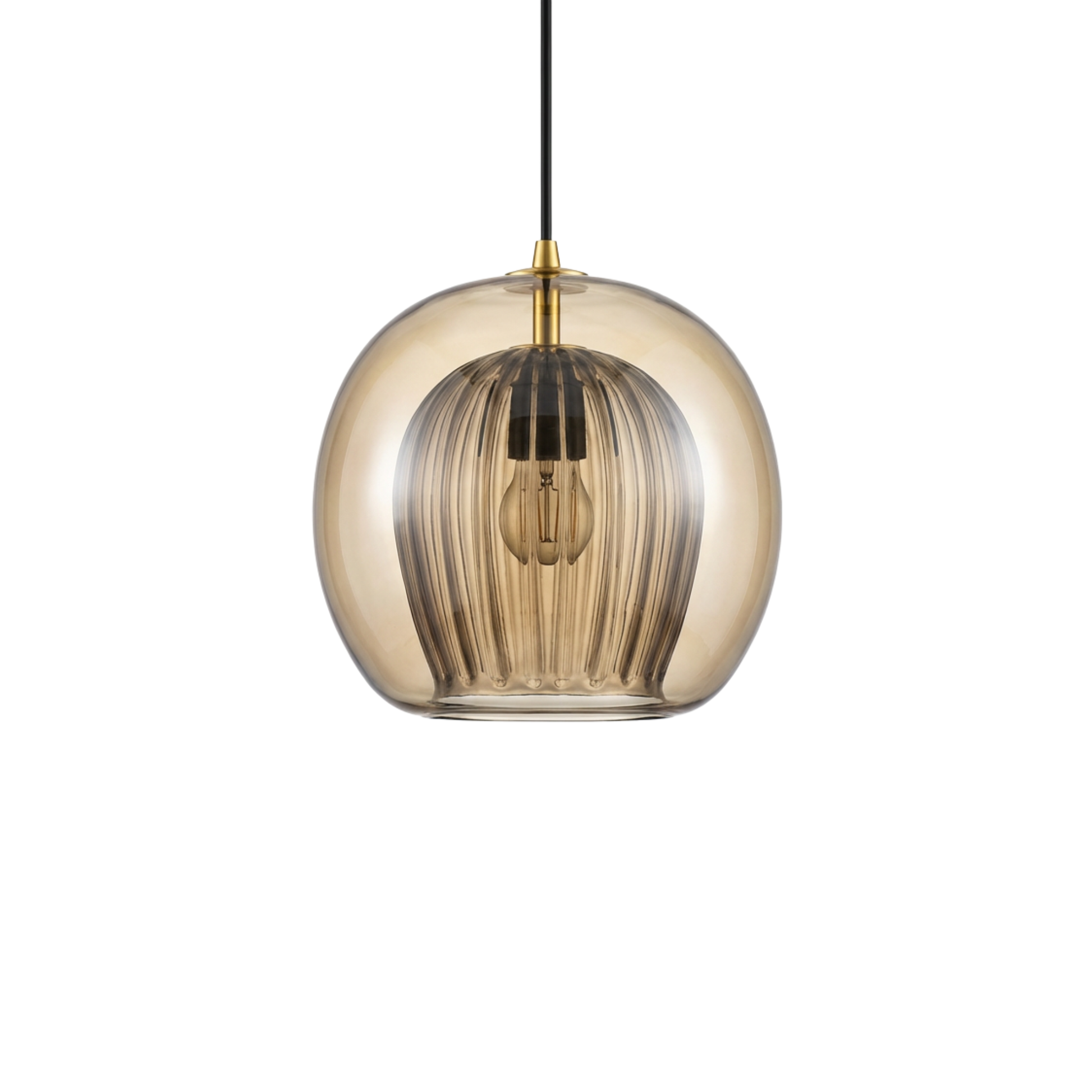 Painted Glass Suspension LED Natural Design Lighting – Ruche Cristalline