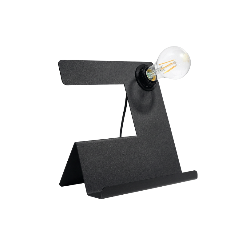Lampe de bureau noire design en acier – Modèle Neralis