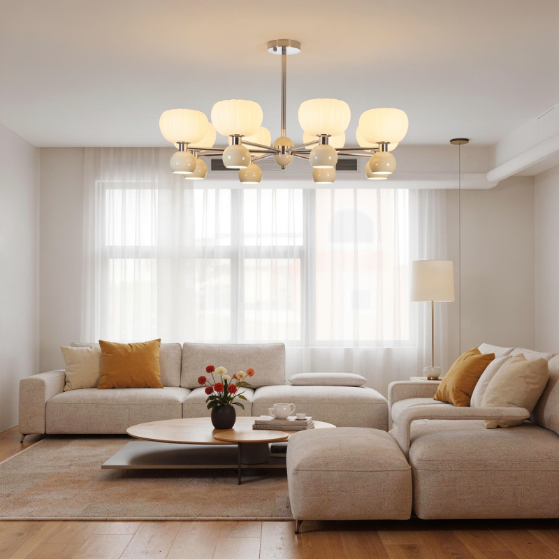 Plafonnier Contemporain Formes Pures Ambiance Sereine – Jardin