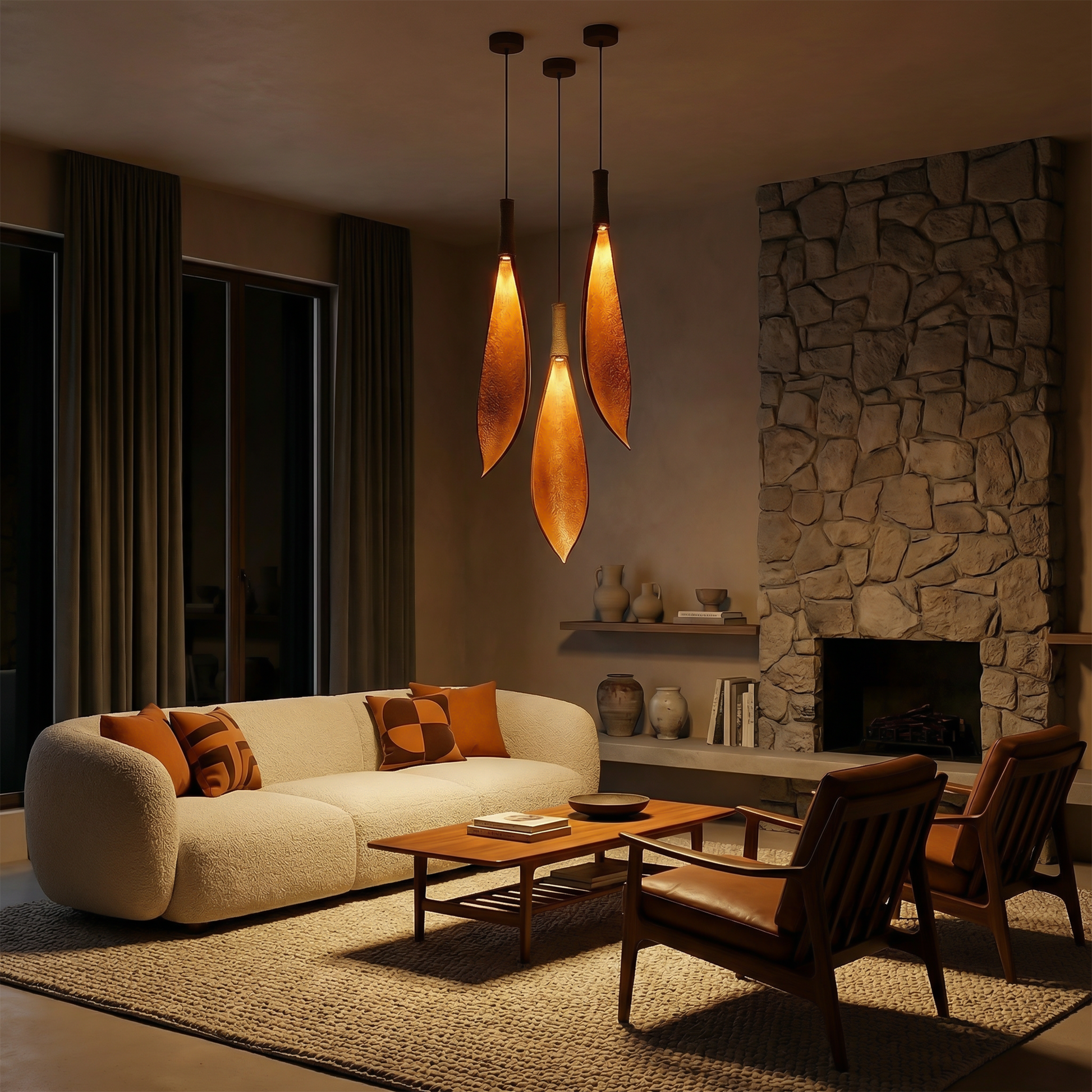 Hanglamp in hout Wabi-Sabi – Mirael