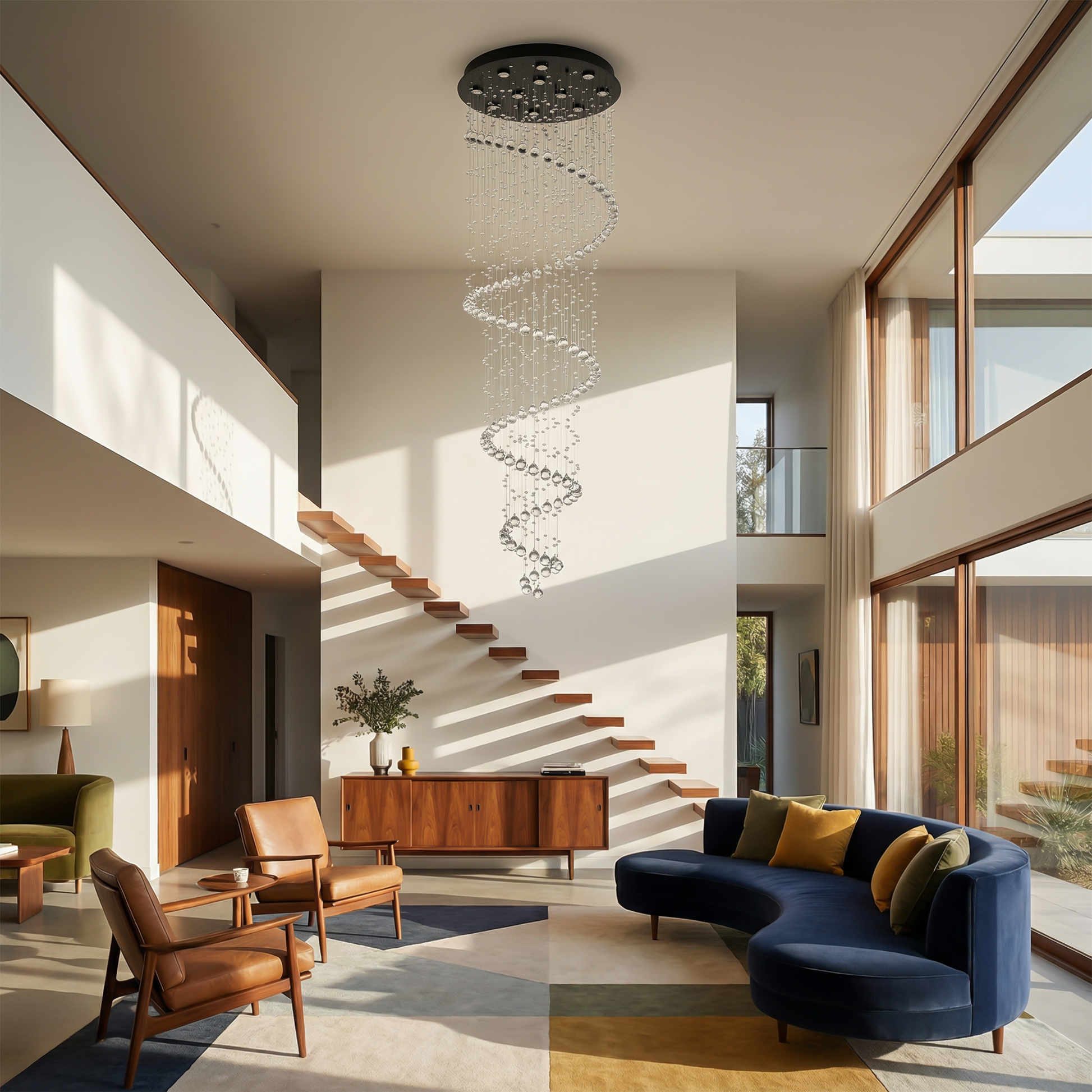 Plafondlamp Prestige Goudkleurig Metaal en Kristallen – Éclat de Mer