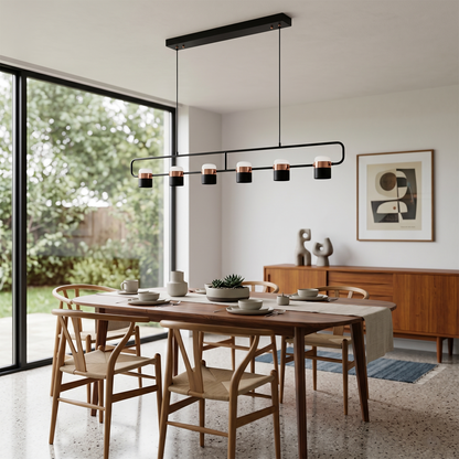 Suspension Métal Noir LED Design Moderne – Juriane