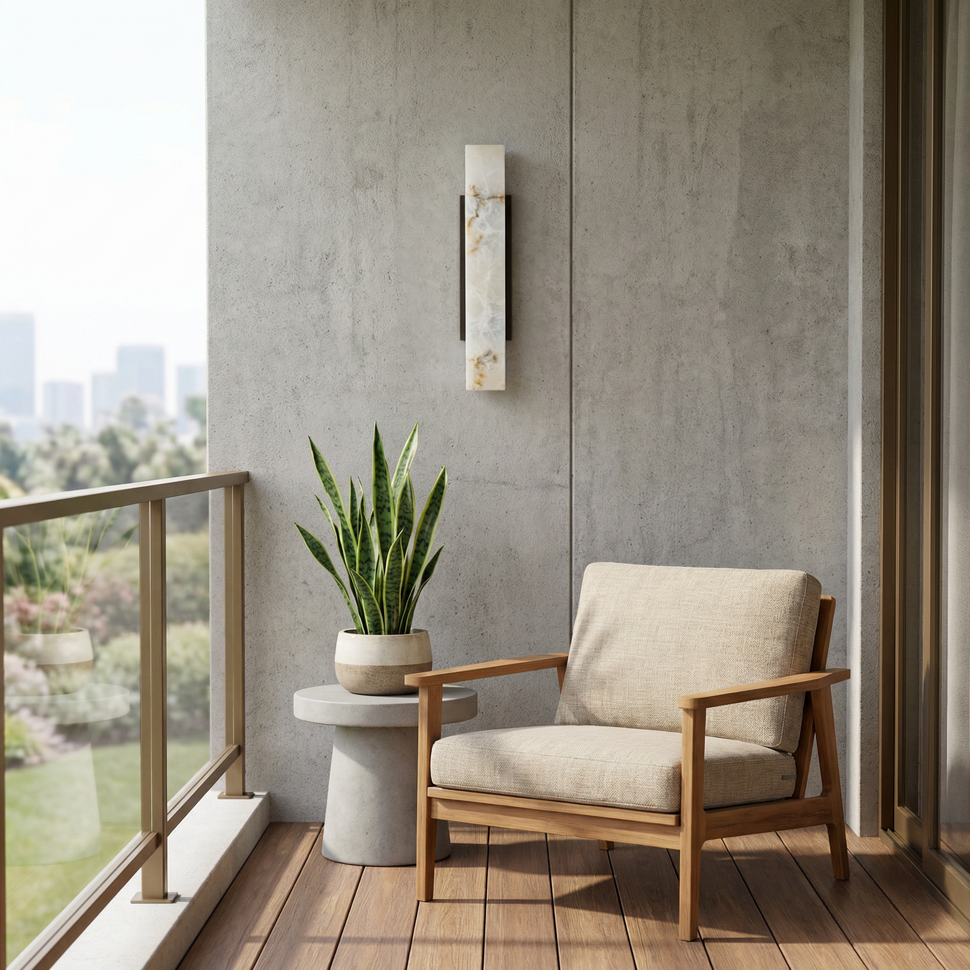 Minimalistische buitenwandlamp in roestvrijstaal – Marmolux