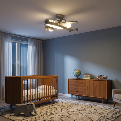 Bamboe plafondlamp voor kinderkamer – Aerolys