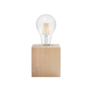 Minimalistische Schreibtischlampe aus natürlichem Holz – Modell Norvian