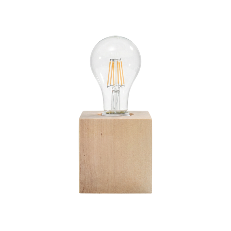Lampe de bureau bois naturel minimaliste – Modèle Norvian