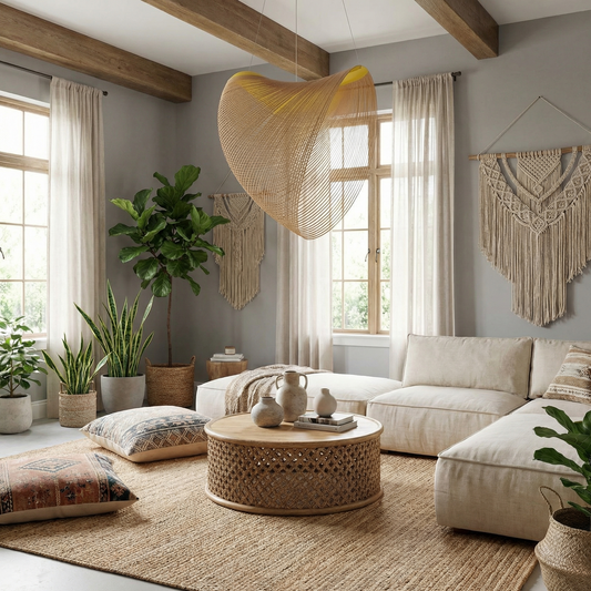 Hanglamp Bamboe Elegant voor Woonkamer – Arboréa