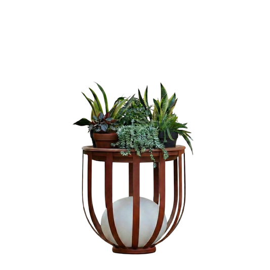 Lampadaire LED extérieur Lumine design géométrique aluminium - vue 1