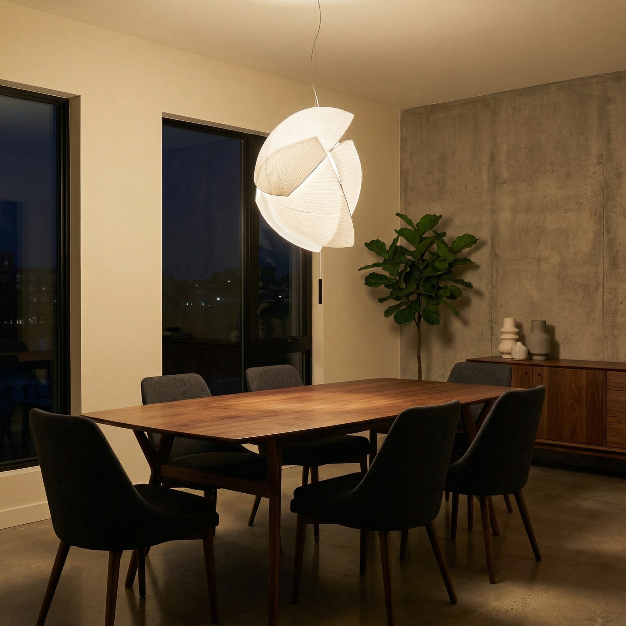 Textiel LED hanglamp voor woonkamer – Armoni