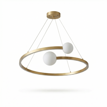 Gouden Kroonluchter Minimalistisch Design & Hedendaags Luxe – Zenya