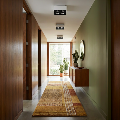 Square minimalist 4-spotlight white ceiling light – Model Asterion