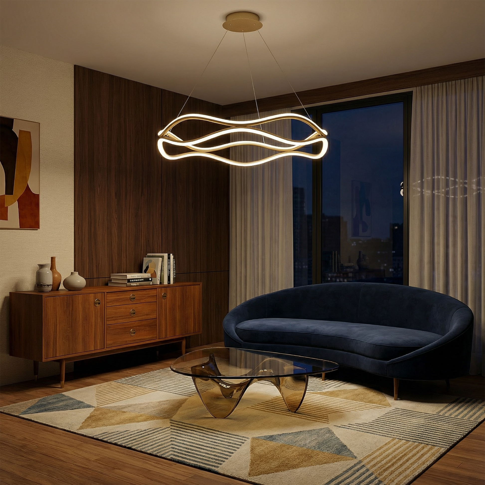 Aluminium LED Hanglamp Dimbaar Modern Ontwerp – Roumeas
